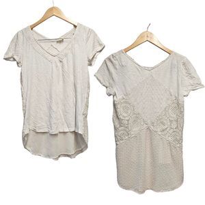 Anthropologie Meadow Rue Top Lace Crochet Off White Size‎ Medium
